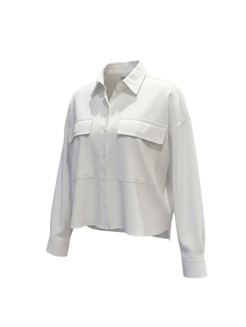 Ann Taylor White Long Sleeve Button-Up Shirt